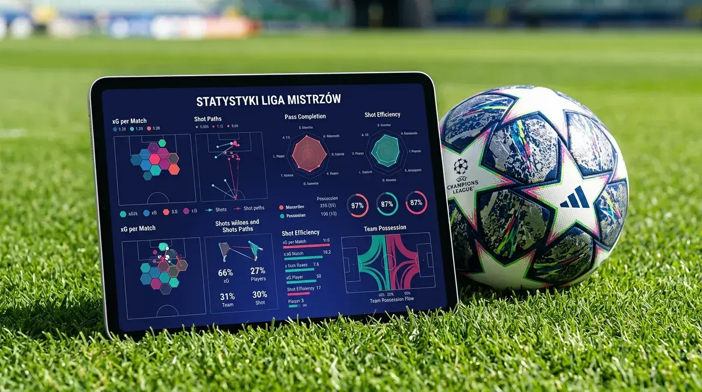 Statystyki Ligi Mistrzów 2025/26 dla typerów - gole, BTTS, over under